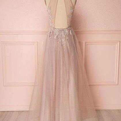 Champagne Prom Dresses,tulle Halter Prom Dress.p09
