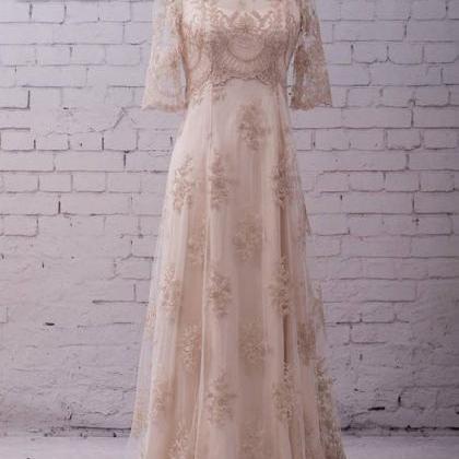 Lace Wedding Gown Wedding Dress With Sleeves,..