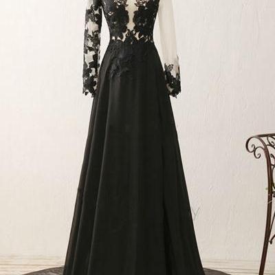 Charming Mermaid Formal Prom Dress,black V-neck..