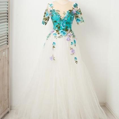 Chic Appliques Tulle Homecoming Dresses,beautiful..