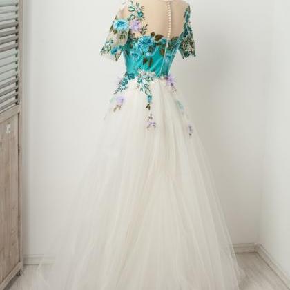 Chic Appliques Tulle Homecoming Dresses,beautiful..