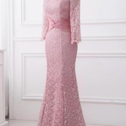 Pink Strapless Prom Dress,elegant Mermaid Evening..