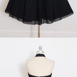 Nice Black Short Formal Prom Dresses,simple..