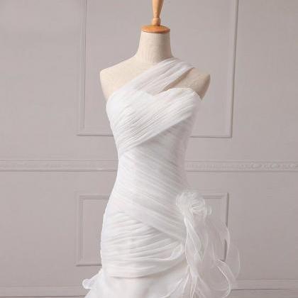 Organza Wedding Dress, Mermaid Layered Bridal..