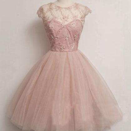 Short Tulle Homecoming Dress,charming Beaded..