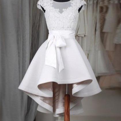 Short White Homecoming Dress,charming Lace..