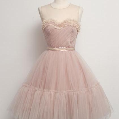 Charming Pink Homecoming Dress,cute Tulle..
