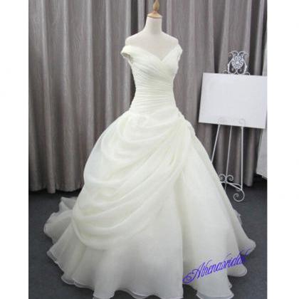 Princess Wedding Dress, Simple Wedding Dress, Long..
