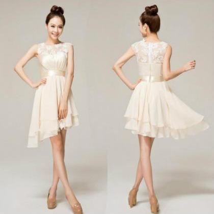 Short Bridesmaid Dress,champagne Bridesmaid Dress,..