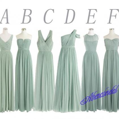 Dusty Green Bridesmaid Dress, Mismatched..