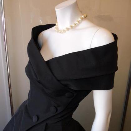 Black Prom Dress,off The Shoulder Prom..