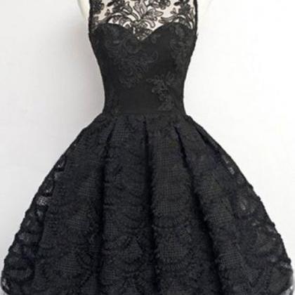 H1481 Vintage, Homecoming/prom Dress - Black Sheer..