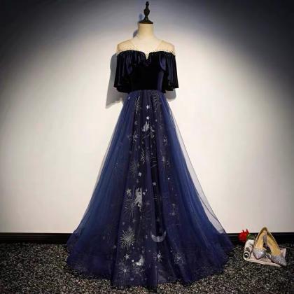 P1559 Navy Blue Formal Dress,elegant Prom Dress,..