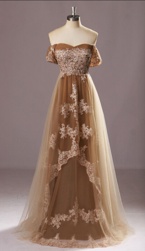 Off The Shoulder Lace Prom Dresses,floor-length Prom Dresses,wedding Guest Prom Gowns, Formal Occasion Dresses.p86