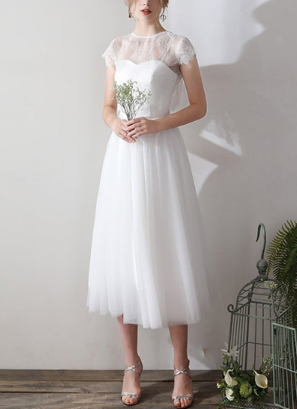 mid length bridal dresses