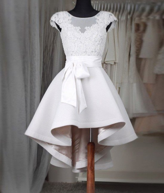 Short White Homecoming Dress,charming Lace Appliques Graduation Party Dresses, Homecoming Dresses For Teens.ph1195