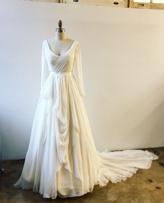 P1522 White Prom Dress,long Sleeve Prom Dress,fashion Prom Dress,sexy Party Dress,custom Made Evening Dress