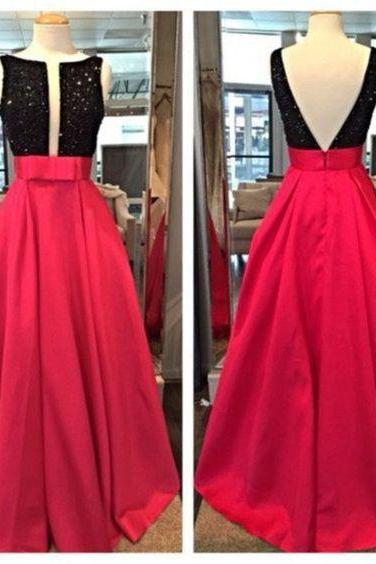 Sexy Red Satin Long Formal Prom Dresses,sexy Open Back Sleeveless Evening Dresses.f200