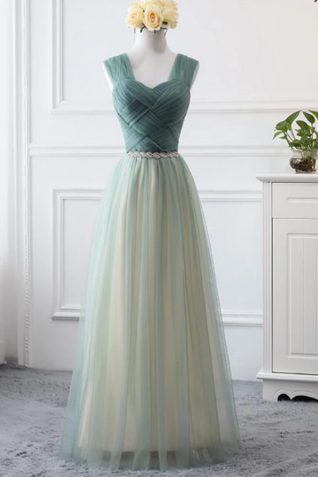 Beautiful Sweetheart Sleeveless Tulle Homecoming Dress,simple A-line Open Back Long Homecoming Dress.ph244