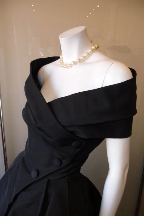 Black Prom Dress,Off The Shoulder Prom Dress,Bodice Prom Dress,Fashion Prom Dress,Sexy Party Dress, New Style Evening Dress,H1459